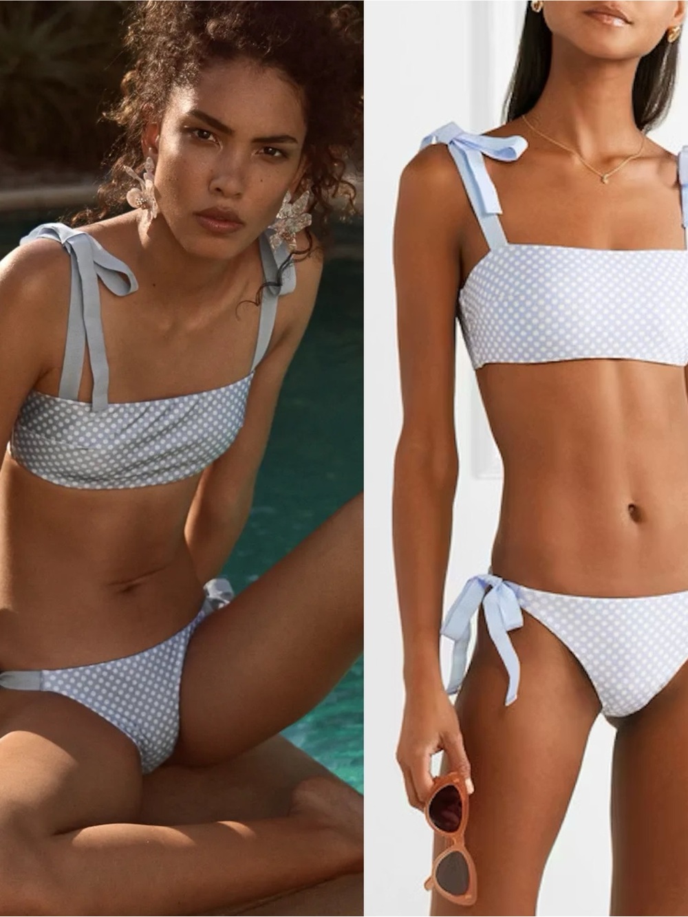 Zimmermann | Bowie Grosgrain-trimmed Polka-dot Bikini Top